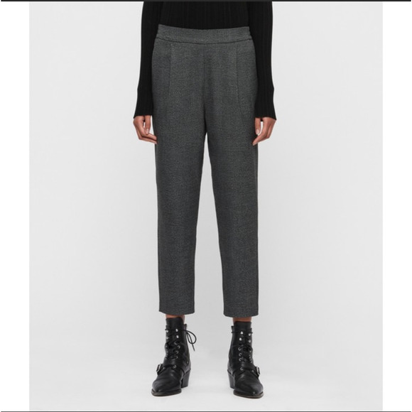 All Saints Pants - All Saints Gray Anneka Check Trouser Sz 8
